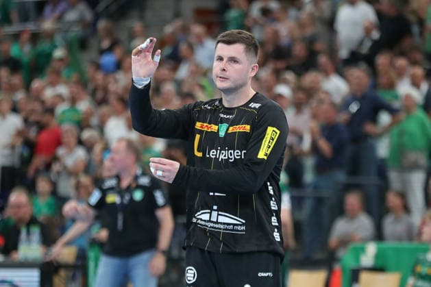Handball, HBL2: SC DHfK Leipzig - GWD Minden; 31.08.2026 Torwart Anadin Suljakovic (12, SC DHfK Leipzig). Handball, 2. Bundesliga, Saison 2026 2027, 1. Spieltag: SC DHfK Leipzig vs. GWD Minden am 31.08.2026 in der Quarterback Immobilien Arena Leipzig. Copyright: xBEAUTIFULxSPORTS JanxKaeferx