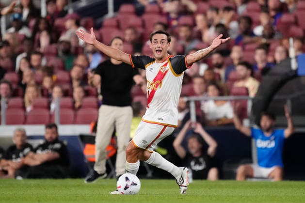 FC Barcelona, Barca v Rayo Vallecano de Madrid - LaLiga EA Sports 2026 27 Pedro Diaz central midfield of Rayo Vallecano and Spain reacts during the LaLiga EA Sports 2026 27 match between FC Barcelona and Rayo Vallecano de Madrid at Spotify Camp Nou on August 31, 2026 in Barcelona, Spain. Barcelona Spain  Copyright: xJosexBretonx originalFilename:bretonhernandez-fcbarcel260831_nppID.jpg