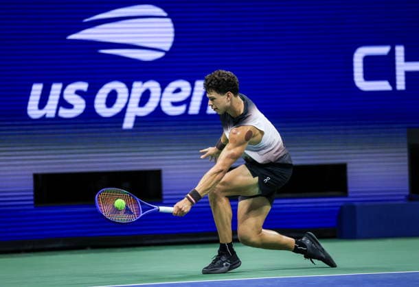 US Open tennis tournament - Day 2 Ben Shelton of USA in action against Tallon Griekspoor of Netherlands during the Men s Singles first round of the US Open Tennis Championships in Flushing Meadows, New York, USA, 31 August 2026. FLUSHING MEADOWS NEW YORK United States  Copyright: xCRISTOBALxHERRERA-ULASHKEVICHx