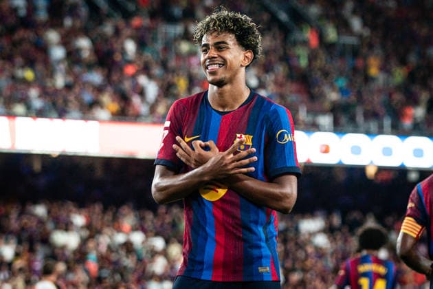 August 31, 2026, Barcelona, Spain, Spain: Lamine YAMAL of Barcelona celebrates his goal during the LaLiga match between FC Barcelona, Barca and Rayo Vallecano de Madrid at Spotify Camp Nou Stadium on August 31, 2026 in Barcelona, Spain. Barcelona Spain - ZUMAm308 20260831_zsp_m308_022 Copyright: xMatthieuxMirvillex