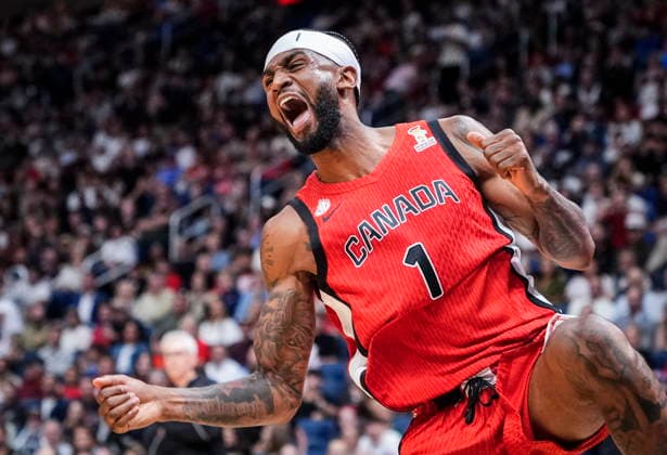 August 31, 2026, Quebec City, Pq, Canada: Canada s Nickeil Alexander-Walker (1) reacts after his dunk against Argentina during their FIBA world cup qualification action in Quebec City, Monday, Aug.Ã‚ 31, 2026. Nickeil Alexander-Walker (1)  - ZUMAc35_ 20260831_zaf_c35_082 Copyright: xMathieuxBelangerx