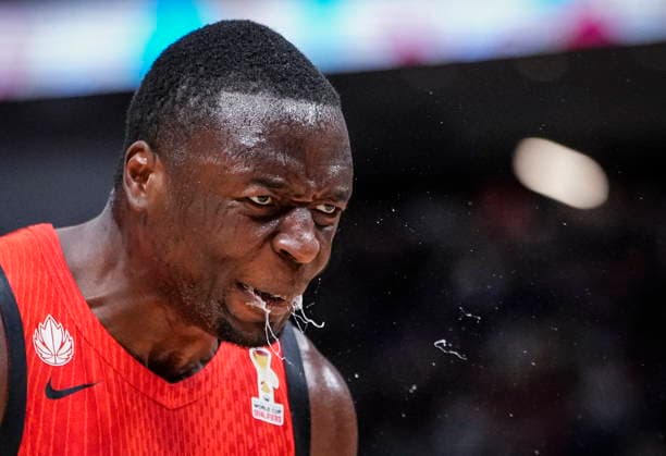 August 31, 2026, Quebec City, Pq, Canada: Canada s Mfiondu Kabengele (5) reacts after his dunk against Argentina during their FIBA world cup qualification action in Quebec City, Monday, Aug.Ã‚ 31, 2026. Mfiondu Kabengele (5)  - ZUMAc35_ 20260831_zaf_c35_097 Copyright: xMathieuxBelangerx