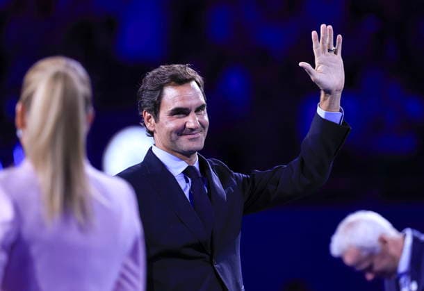 US Open tennis tournament - Day 2 Roger Federer receives his International Tennis Hall of Fame ring during a ceremony at Arthur Ashe Stadium during the US Open Tennis Championships at the USTA Billie Jean King National Tennis Center in Flushing Meadows, New York, USA, 31 August 2026. FLUSHING MEADOWS NEW YORK United States  Copyright: xCRISTOBALxHERRERA-ULASHKEVICHx