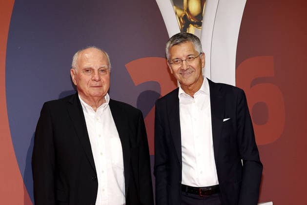 Uli Hoeneß und Herbert Hainer bei der Verleihung vom Bild Award am 31.08.2026 in Hamburg Uli Hoeness and Herbert Hainer attend the Sport Bild Award ceremony on August 31, 2026 in Hamburg, Germany Sport Bild Award 2026 in Hamburg
