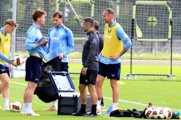 01.09.2026, DEU GER, Fussball , 2.Fussballbundesliga, Saison 2026 2027, Sportforum, Hertha BSC, Training Gustaf Nilsson ( Hertha BSC Berlin 9 )Cheftrainer Stefan Leitl ( Hertha BSC Berlin ), Sebastian Groenning ( Hertha BSC Berlin 17 ), Linus Jasper Gechter ( Hertha BSC Berlin 44 ) 2. Liga: DFB DFL regulations prohibit any use of photographs as image sequences and or quasi-video) Berlin Sportforum Berlin Deutschland *** September 1, 2026, Germany, Soccer, 2. Bundesliga, 2026–2027 season, Sportforum, Hertha BSC, Training: Gustaf Nilsson, Hertha BSC Berlin 9; Head Coach: Stefan Leitl, Hertha BSC Berlin, Sebastian Groenning, Hertha BSC Berlin 17, Linus Jasper Gechter, Hertha BSC Berlin 44, 2nd Division, DFB and DFL regulations prohibit any use of photographs as image sequences and or quasi-video. Berlin Sportforum, Berlin, Germany Copyright: xNordphotox xEnglerx