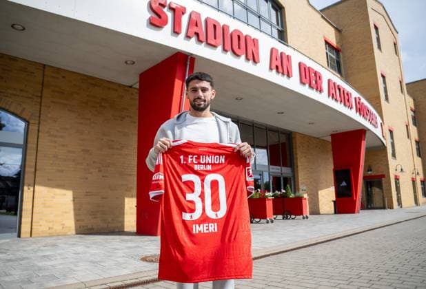 Fußball, Herren, Saison 2026 2027, 1. Bundesliga, 1. FC Union Berlin, Training auf Trainingsplatz II, Kastriot Imeri (1. FC Union) mit Trikot, 01.09.2026, *** Soccer, Men s, 2026–2027 Season, Bundesliga 1, 1. FC Union Berlin, Practice on Training Field II, Kastriot Imeri, 1. FC Union in uniforms, September 1, 2026, Copyright: xMatthiasxKochx