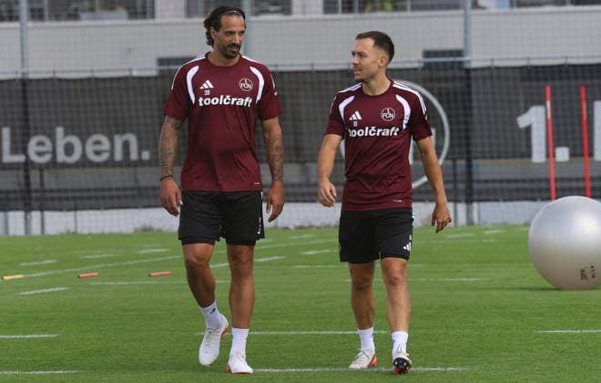 01.09.2026 - Fussball - 2. Fussball - Bundesliga - Saison 2026 2027 - 1. FC Nürnberg Nuernberg FCN ( Club ) - Training - Sportfoto Zink DoGe - xdoxgex - Adriano Grimaldi (39, 1. FC Nürnberg FCN ) Julian Justvan (10, 1. FC Nürnberg FCN ) *** September 1, 2026 Soccer 2 Bundesliga 2026–2027 Season 1 FC Nuremberg Nuremberg FCN Club Training Sports Photo Zink DoGe xdoxgex Adriano Grimaldi 39, 1 FC Nuremberg FCN Julian Justvan 10, 1 FC Nuremberg FCN