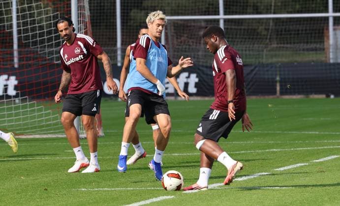 01.09.2026 - Fussball - 2. Fussball - Bundesliga - Saison 2026 2027 - 1. FC Nürnberg Nuernberg FCN ( Club ) - Training - Sportfoto Zink DoGe - xdoxgex - Sigurd Haugen ( 9, 1. FC Nürnberg FCN ) Mikayil Faye (15, 1. FC Nürnberg FCN ) *** September 1, 2026 Soccer 2 Bundesliga 2026–2027 Season 1 FC Nuremberg Nuremberg FCN Club Training Sports Photo Zink DoGe xdoxgex Sigurd Haugen 9, 1 FC Nuremberg FCN Mikayil Faye 15, 1 FC Nuremberg FCN
