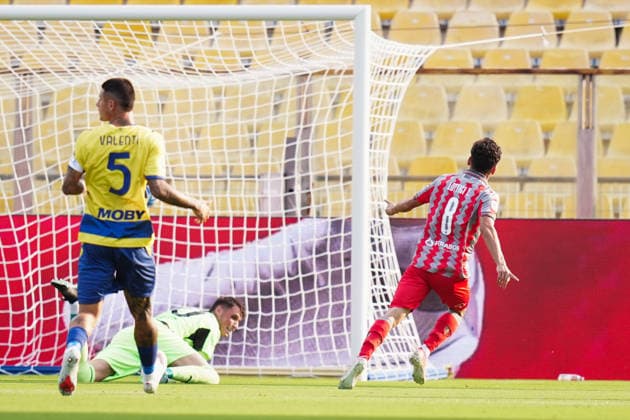 Cremonese™s Simone Lottici Tessadri celebrates after scoring the 0-1 goal for his team during the Round of 16 of Frecciarossa Italian Cup 2026 2027 match between Parma and Cremonese at Ennio Tardini Stadium - Soccer - Parma, Italy - Tuesday September 1, 2026  Copyright: xMassimoxPaolone LaPressex