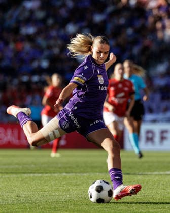 SOCCER - WCL, A.Wien vs Brann VIENNA,AUSTRIA,01.SEP.26 - SOCCER - UEFA Women s Champions League, qualification, FK Austria Wien vs SK Brann Bergen. Image shows Louise Schoeffel (A.Wien).  GEPAxpictures xArminxRauthner