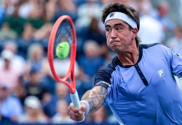 US Open tennis tournament - Day 3 Francisco Comesana of Argentina in action against Flavio Cobolli of Italy during the men s singles first round of the US Open Tennis Championships at the USTA Billie Jean King National Tennis Center in Flushing Meadows, New York, USA, 01 September 2026. The 2026 US Open tournament runs from 23 August through 13 September. FLUSHING MEADOWS NEW YORK United States  Copyright: xCRISTOBALxHERRERA-ULASHKEVICHx
