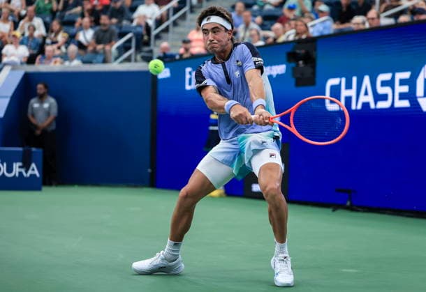 US Open tennis tournament - Day 3 Francisco Comesana of Argentina in action against Flavio Cobolli of Italy during the Men s Singles first round match of the US Open Tennis Championships, in Flushing Meadows, New York, USA, 01 September 2026. FLUSHING MEADOWS NEW YORK United States  Copyright: xCRISTOBALxHERRERA-ULASHKEVICHx