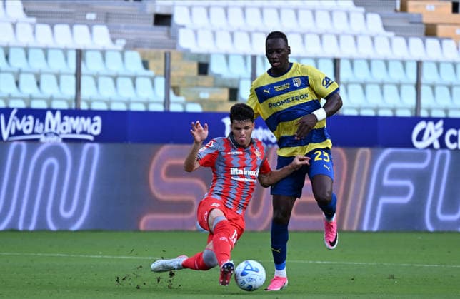 SOCCER - Coppa Italia - Parma Calcio vs. US Cremonese Photo by IPA ABACAPRESS.COM88005345 - A tackle by Felipe Jack of US Cremonese during the soccer match between Parma Calcio 1913 and US Cremonese, the Round of 16 of the 2026 2027 Frecciarossa Italian Cup, at Ennio Tardini Stadium on September 1, 2026, in Parma, Italy. Parma Italy  Copyright: xIPAxSport ABACAx