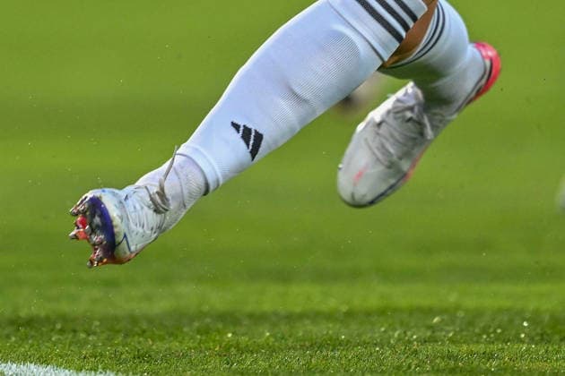 SOCCER - BL, WAC vs LASK WOLFSBERG,AUSTRIA,01.SEP.26 - SOCCER - ADMIRAL Bundesliga, Wolfsberger AC vs Linzer ASK. Image shows a feature with shoes of Marco Sulzner (WAC).  GEPAxpictures xAvnixRetkoceri