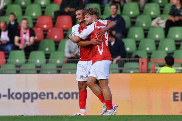 Fußball Regionalliga West 6. Spieltag Rot-Weiß Oberhausen - SV Westfalia Rhynern am 01.09.2026 im Stadion Niederrhein in Oberhausen Torjubel zum 1:0 durch Kerem Yalcin ( Oberhausen )