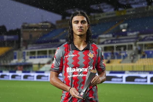 CremoneseÕs Adin Licina Player of the match at the end of the Round of 16 of Frecciarossa Italian Cup 2026 2027 match between Parma and Cremonese at Ennio Tardini Stadium - Soccer - Parma, Italy - Tuesday September 1, 2026  Copyright: xMassimoxPaolone LaPressex