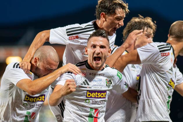 SOCCER - BL, WAC vs LASK WOLFSBERG,AUSTRIA,01.SEP.26 - SOCCER - ADMIRAL Bundesliga, Wolfsberger AC vs Linzer ASK. Image shows the rejoicing of WAC.  GEPAxpictures xAvnixRetkoceri