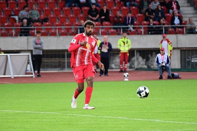 01.09.2026 xkhx Kassel, Auestadion Regionalliga Südwest Saison 2026 2027 KSV Hessen Kassel - SV Eintracht-Trier Tyron Duah (5, Hessen Kassel) Freisteller