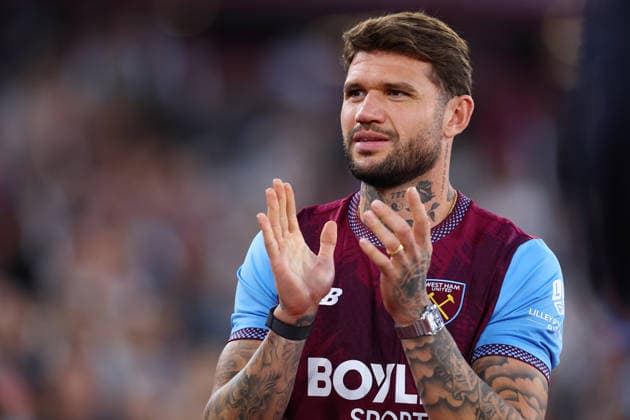 London, England, 1st September 2026. West Ham United new signing Morato is announced to the fans before the West Ham United vs Wolverhampton Wanderers Sky Bet Championship match at the London Stadium, London. Picture credit should read: Paul Terry Sportimage EDITORIAL USE ONLY. No use with unauthorised audio, video, data, fixture lists, club league logos or live services. Online in-match use limited to 120 images, no video emulation. No use in betting, games or single club league player publications. SPI_007_PT_West_Ham_Wolves SPI-4952-0007