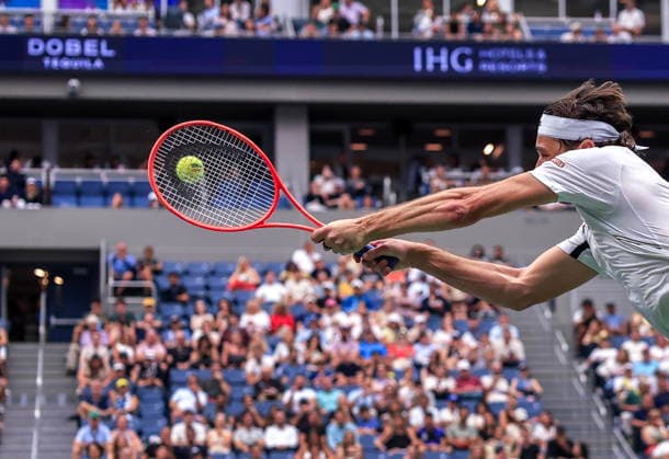 US Open tennis tournament - Day 3 Taylor Fritz of USA in action against Darwin Blanch of USA during Men s Singles first round match of the US Open Tennis Championships, in Flushing Meadows, New York, USA, 01 September 2026. FLUSHING MEADOWS NEW YORK United States  Copyright: xCRISTOBALxHERRERA-ULASHKEVICHx