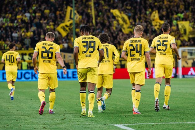 DFB-Pokal: HEBC - Borussia Dortmund, 01.09.2026 Julian Ryerson (Borussia Dortmund, 26) schießt zum 0:1, JUBEL, TOR; Fußball, DFB-Pokal, 1. Runde: HEBC vs. Borussia Dortmund am 01.09.2026 im Volksparkstadion, Hamburg DFB REGULATIONS PROHIBIT ANY USE OF PHOTOGRAPHS AS IMAGE SEQUENCES AND OR QUASI-VIDEO. *** DFB Cup: HEBC vs. Borussia Dortmund, September 1, 2026. Julian Ryerson of Borussia Dortmund, No. 26, scores to make it 0-1. CELEBRATION, GOAL. Soccer, DFB Cup, First Round: HEBC vs. Borussia Dortmund on September 1, 2026, at the Volksparkstadion, Hamburg. DFB regulations prohibit any use of photographs as image sequences and or quasi-video. Copyright: xBEAUTIFULxSPORTS Tonhäuserx