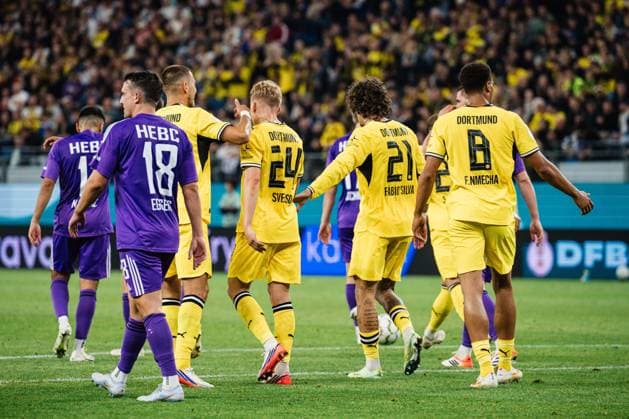 DFB-Pokal: HEBC - Borussia Dortmund, 01.09.2026 TOR, JUBEL zum 0:2 durch Daniel Jonathan Svensson (Borussia Dortmund, 24); Fußball, DFB-Pokal, 1. Runde: HEBC vs. Borussia Dortmund am 01.09.2026 im Volksparkstadion, Hamburg DFB REGULATIONS PROHIBIT ANY USE OF PHOTOGRAPHS AS IMAGE SEQUENCES AND OR QUASI-VIDEO. *** DFB Cup: HEBC vs. Borussia Dortmund, September 1, 2026 – Goal, Celebration after Daniel Jonathan Svensson’s 0–2 goal for Borussia Dortmund, 24 Soccer, DFB Cup, First Round: HEBC vs. Borussia Dortmund on September 1, 2026, at the Volksparkstadion, Hamburg. DFB regulations prohibit any use of photographs as image sequences and or quasi-video. Copyright: xBEAUTIFULxSPORTS Tonhäuserx