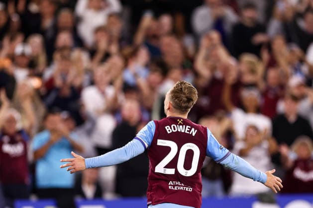 West Ham United v Wolverhampton Wanderers 01 September 2026, London - EFL Championship Football - West Ham United v Wolverhampton Wanderers - Jarrod Bowen of West Ham United celebrates their second goal - Photo: Jacques Feeney Offside. London UK *** West Ham United gegen Wolverhampton Wanderers, 1. September 2026, London, EFL Championship, Fußball: West Ham United gegen Wolverhampton Wanderers. Jarrod Bowen von West Ham United feiert das zweite Tor. Foto: Jacques Feeney. Abseits. London, Großbritannien  Copyright: xJacquesxFeeneyx xOffsidexOffside