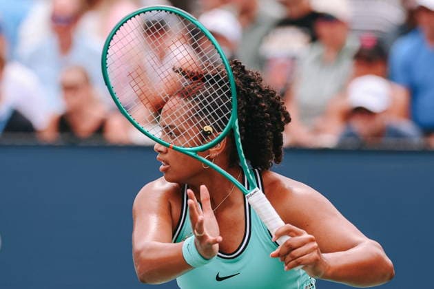 US Open tennis tournament - Day 3 Robin Montgomery of USA in action against Maria Sakkari of Greece during the Women™s Singles first round match of the US Open Tennis Championships in Flushing Meadows, New York, USA, 01 September 2026. FLUSHING MEADOWS NEW YORK United States  Copyright: xOLGAxFEDOROVAx