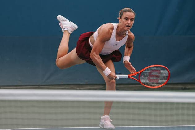 US Open tennis tournament - Day 3 Maria Sakkari of Greece in action against Robin Montgomery of USA during the Women™s Singles first round match of the US Open Tennis Championships in Flushing Meadows, New York, USA, 01 September 2026. FLUSHING MEADOWS NEW YORK United States  Copyright: xOLGAxFEDOROVAx