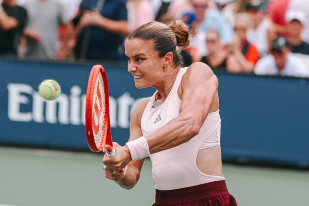 US Open tennis tournament - Day 3 Maria Sakkari of Greece in action against Robin Montgomery of USA during the Women™s Singles first round match of the US Open Tennis Championships in Flushing Meadows, New York, USA, 01 September 2026. FLUSHING MEADOWS NEW YORK United States  Copyright: xOLGAxFEDOROVAx