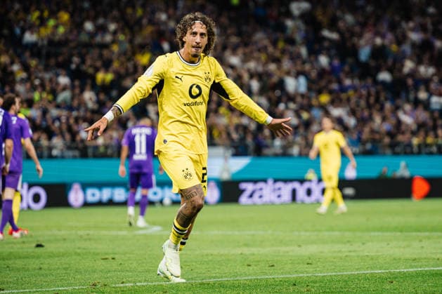 DFB-Pokal: HEBC - Borussia Dortmund, 01.09.2026 TOR, JUBEL zum 0:5 durch Fabio Daniel Soares Silva (Borussia Dortmund, 21); Fußball, DFB-Pokal, 1. Runde: HEBC vs. Borussia Dortmund am 01.09.2026 im Volksparkstadion, Hamburg DFB REGULATIONS PROHIBIT ANY USE OF PHOTOGRAPHS AS IMAGE SEQUENCES AND OR QUASI-VIDEO. *** DFB Cup: HEBC vs. Borussia Dortmund, September 1, 2026 – Goal, Celebration of the 0–5 goal by Fabio Daniel Soares Silva (Borussia Dortmund), 21 Soccer, DFB Cup, First Round: HEBC vs. Borussia Dortmund on September 1, 2026, at the Volksparkstadion, Hamburg. DFB regulations prohibit any use of photographs as image sequences and or quasi-video. Copyright: xBEAUTIFULxSPORTS Tonhäuserx