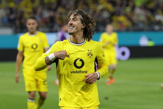2026.09.01 xfsx DFB-Pokal Erste Runde, Saison 2026 2027 HEBC Hamburg - Borussia Dortmund v.l. Fabio Silva (Borussia Dortmund, 21) feiert sein Tor zum 5:0 fuer Borussia Dortmund (DFL DFB regulations prohibit any use of photographs as image sequences and or quasi-video. *** September 1, 2026 xfsx DFB Cup First Round, 2026–2027 Season HEBC Hamburg vs. Borussia Dortmund: Fabio Silva (Borussia Dortmund, 21) celebrates his goal to make it 5–0 for Borussia Dortmund. DFL and DFB regulations prohibit any use of photographs as image sequences and or quasi-video. Copyright: HMBxMedia FernandoxSoares