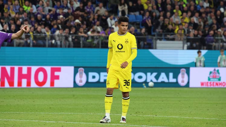 01.09.2026, xrekx, Fussball DFB Pokal 1.Runde, Hamburg-Eimsbütteler Ballsport-Club - Borussia Dortmund v.l. Kaua Prates (Borussia Dortmund) Hamburg *** September 1, 2026, xrekx, Soccer, DFB Cup First Round, Hamburg Eimsbütteler Ballsport Club vs. Borussia Dortmund vs. Kaua Prates Borussia Dortmund Hamburg