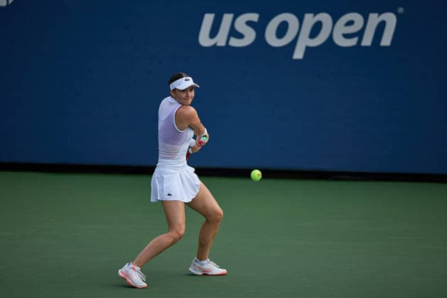 September 1, 2026, New York, New York, United States of America: Eva Lys of Germany returns with backhand during the 2026 US Open - Tennis Championships Tennis 2026: US Open - Tennis Championships: 1st RD: LYS 6:3 6:3 KNUTSON  - ZUMAs343 20260901_zsp_s343_065 Copyright: xMathiasxSchulzx