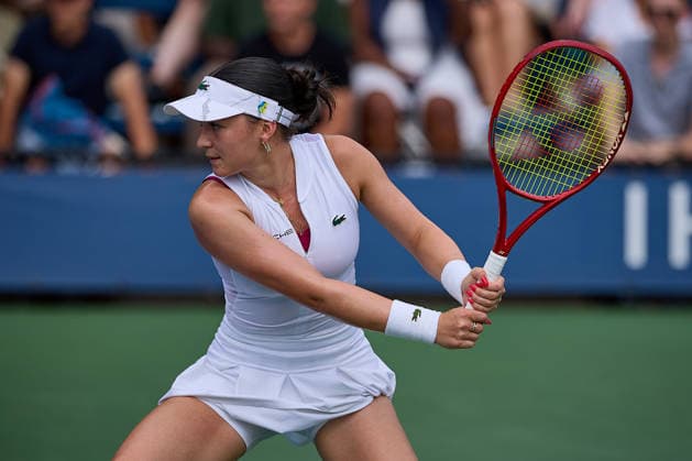 September 1, 2026, New York, New York, United States of America: Eva Lys of Germany returns with backhand during the 2026 US Open - Tennis Championships Tennis 2026: US Open - Tennis Championships: 1st RD: LYS 6:3 6:3 KNUTSON  - ZUMAs343 20260901_zsp_s343_070 Copyright: xMathiasxSchulzx