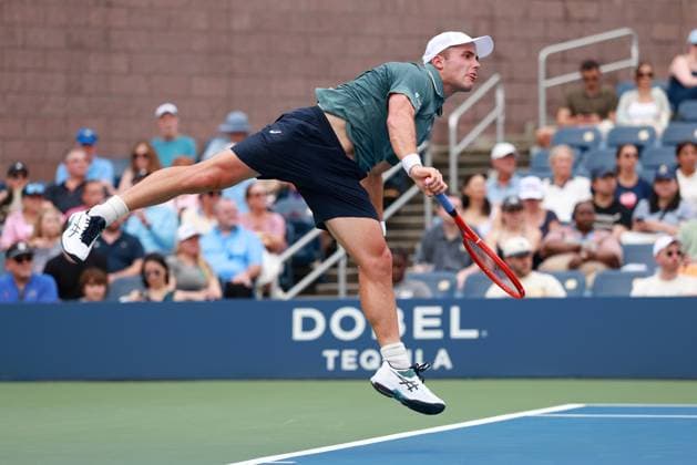 Arthur Fery of GB in action 2026 US Open, Day Three, USTA Billie Jean King National Tennis Center, New York, USA - 01 Sep 2026New York USTA Billie Jean King National T New York (NY) United States of America EDITORIAL USE ONLY No use with unauthorised audio, video, data, fixture lists, club league logos or live services. Online in-match use limited to 120 images, no video emulation. No use in betting, games or single club league player publications.  Copyright: xEllaxLing Shutterstockx 17124552ay