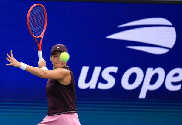 US Open tennis tournament - Day 3 Janice Tien of Indonesia in action against Mirra Andreeva of Russia during the Women s Singles first round match of the US Open Tennis Championships, in Flushing Meadows, New York, USA, 01 September 2026. FLUSHING MEADOWS NEW YORK United States  Copyright: xCRISTOBALxHERRERA-ULASHKEVICHx