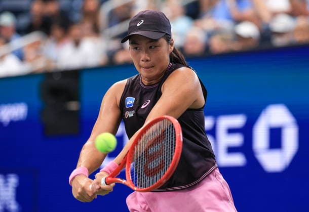 US Open tennis tournament - Day 3 Janice Tien of Indonesia in action against Mirra Andreeva of Russia during the Women s Singles first round match of the US Open Tennis Championships, in Flushing Meadows, New York, USA, 01 September 2026. FLUSHING MEADOWS NEW YORK United States  Copyright: xCRISTOBALxHERRERA-ULASHKEVICHx