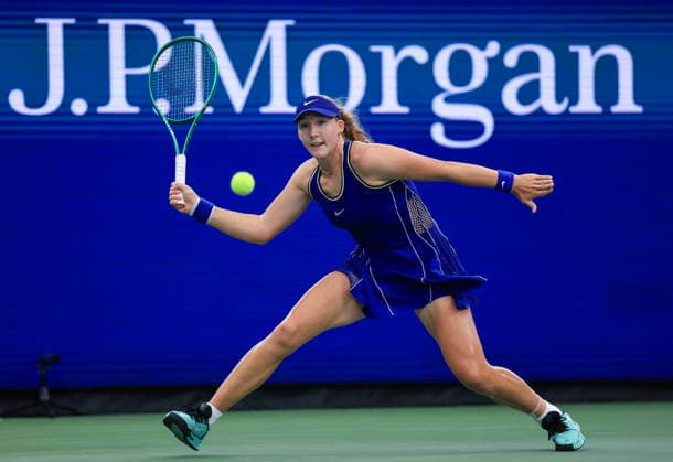 US Open tennis tournament - Day 3 Mirra Andreeva of Russia in action against Janice Tien of Indonesia during the Women s Singles first round match of the US Open Tennis Championships, in Flushing Meadows, New York, USA, 01 September 2026. FLUSHING MEADOWS NEW YORK United States  Copyright: xCRISTOBALxHERRERA-ULASHKEVICHx