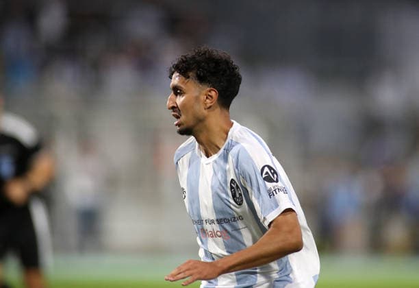 Fussball, Herren, Toto-Pokal, Ahtelfinale, Saison 2026 2027, TSV 1860 München - TSV Buchbach Grünwalder Stadion Brahim Moumou (TSV 1860 München) Kopf, Oberkörper