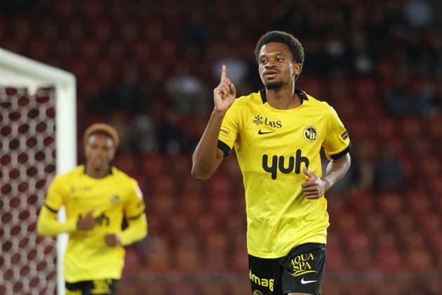 FC Zuerich - Young Boys Torjubel Alan Virginius (YB) 01.09.2026 Zuerich , SCHWEIZ, Stadion Letzigrund Zuerich Fussball Saison 2026 2027 Herren Fussball Super League FC Zuerich - BSC Young Boys Bern Torjubel Alan Virginius (YB)