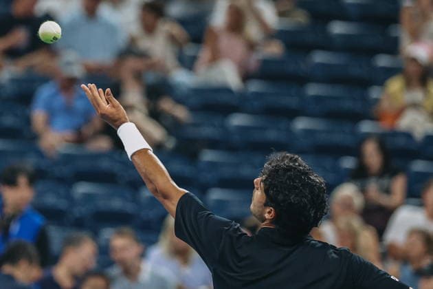 US Open tennis tournament - Day 3 Adolfo Daniel Vallejo of Panama in action against Gael Monfils of France during their Men™s Singles first round match at the US Open Tennis Championships at the USTA Billie Jean King National Tennis Center in Flushing Meadows, New York, USA, 01 September 2026. FLUSHING MEADOWS NEW YORK United States  Copyright: xOlgaxFedorovax