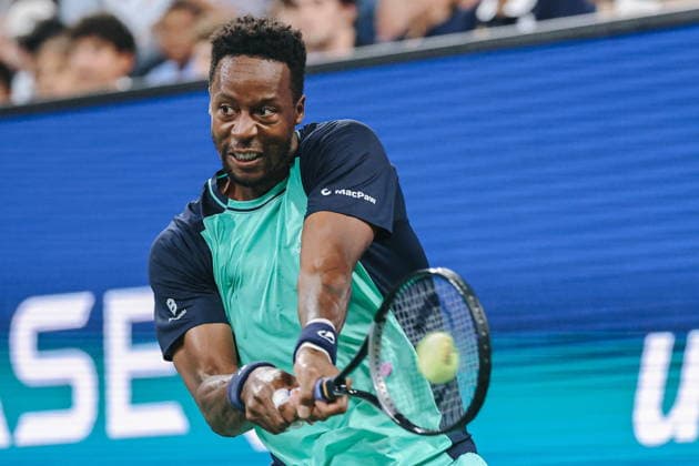 US Open tennis tournament - Day 3 Gael Monfils of France in action against Adolfo Daniel Vallejo of Panama during their Men™s Singles first round match at the US Open Tennis Championships at the USTA Billie Jean King National Tennis Center in Flushing Meadows, New York, USA, 01 September 2026. FLUSHING MEADOWS NEW YORK United States  Copyright: xOlgaxFedorovax
