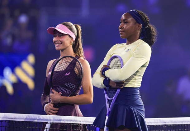 US Open tennis tournament - Day 3 Coco Gauff of the USA (R) and Zeynep Sonmez of Turkey pose before their match during the women s singles first round of the US Open Tennis Championships at the USTA Billie Jean King National Tennis Center in Flushing Meadows, New York, USA, 01 September 2026. The 2026 US Open tournament runs from 23 August to 13 September. FLUSHING MEADOWS NEW YORK United States  Copyright: xCRISTOBALxHERRERA-ULASHKEVICHx