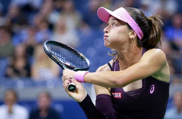 Zeynep Somnez of Turkey in action 2026 US Open, Day Three, USTA Billie Jean King National Tennis Center, New York, USA - 01 Sep 2026New York USTA Billie Jean King National T New York (NY) United States of America EDITORIAL USE ONLY No use with unauthorised audio, video, data, fixture lists, club league logos or live services. Online in-match use limited to 120 images, no video emulation. No use in betting, games or single club league player publications.  Copyright: xEllaxLing Shutterstockx 17124552ca