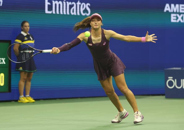 September 1, 2026, New York City, New York, USA: ZEYNEP SONMEZ of Turkey during the match against C. Gauff of USA in the first round of Grand Slam tournament US Open. New York, USA. Sonmez lost 3:6, 4:6 Tennis: US Open - Zeynep Sonmez 3:6, 4:6 Coco Gauff  - ZUMAc278 20260901_zsp_c278_025 Copyright: xMarcinxCholewinskix