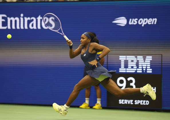 September 1, 2026, New York City, New York, USA: COCO GAUFF of USA during the match against Z. Sonmez of Turkey in the first round of Grand Slam tournament US Open. New York, USA. Gauff won 6:3, 6:4 Tennis: US Open - Coco Gauff 6:3, 6:4  - ZUMAc278 20260901_zsp_c278_023 Copyright: xMarcinxCholewinskix