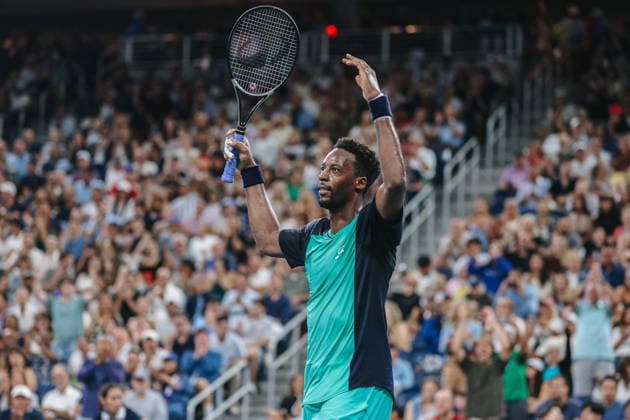 US Open tennis tournament - Day 3 Gael Monfils of France celebrates victory against Adolfo Daniel Vallejo of Paraguay during their Men™s Singles first round match at the US Open Tennis Championships at the USTA Billie Jean King National Tennis Center in Flushing Meadows, New York, USA, 01 September 2026. FLUSHING MEADOWS NEW YORK United States  Copyright: xOlgaxFedorovax