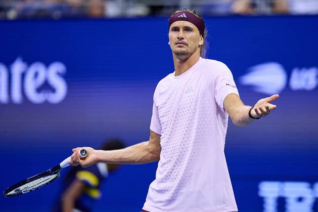 September 1, 2026, New York, New York, United States of America: Alexander Zverev of Germany reacts on court during the 2026 US Open - Tennis Championships Tennis 2026: US Open - Tennis Championships: 1st RD: ZVEREV Vs SONEGO  - ZUMAs343 20260901_zsp_s343_114 Copyright: xMathiasxSchulzx
