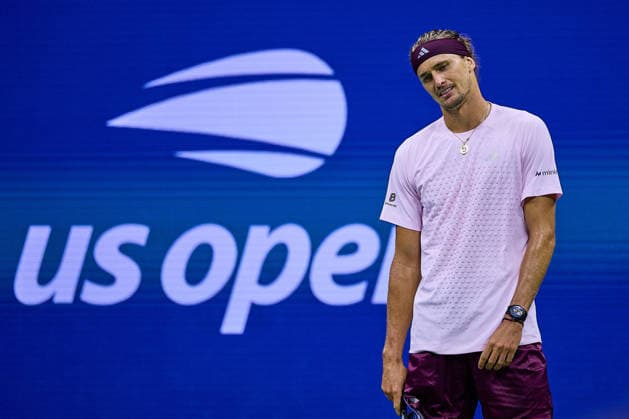 September 1, 2026, New York, New York, United States of America: Alexander Zverev of Germany reacts on court during the 2026 US Open - Tennis Championships Tennis 2026: US Open - Tennis Championships: 1st RD: ZVEREV Vs SONEGO  - ZUMAs343 20260901_zsp_s343_116 Copyright: xMathiasxSchulzx